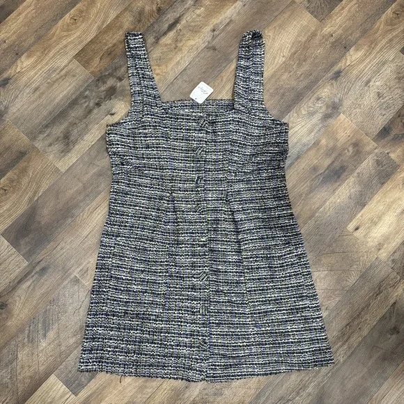 Free People Maxx Mini Shift Dress Tweed‎ Size Medium NEW $148 - Picture 3 of 7